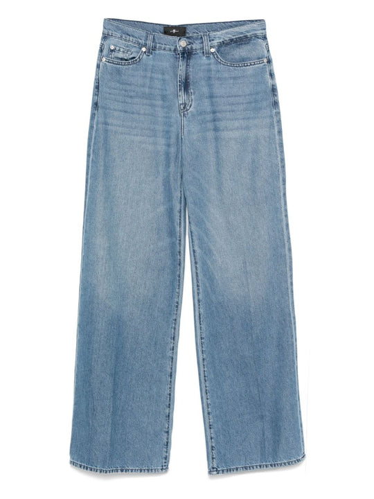 Lotta Wide-Leg Denim Jeans