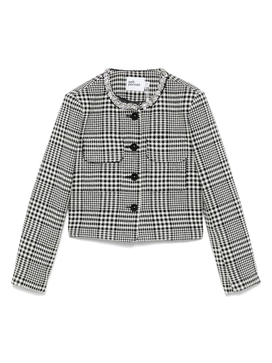 Wool Blend Checked Jacket