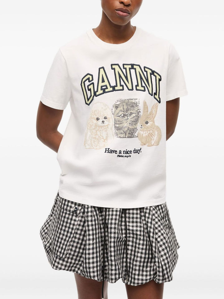Ganni T-shirts and Polos - Light and natural | 0c3a258b1402cee2e75cbadf7e90fe6a946644c9