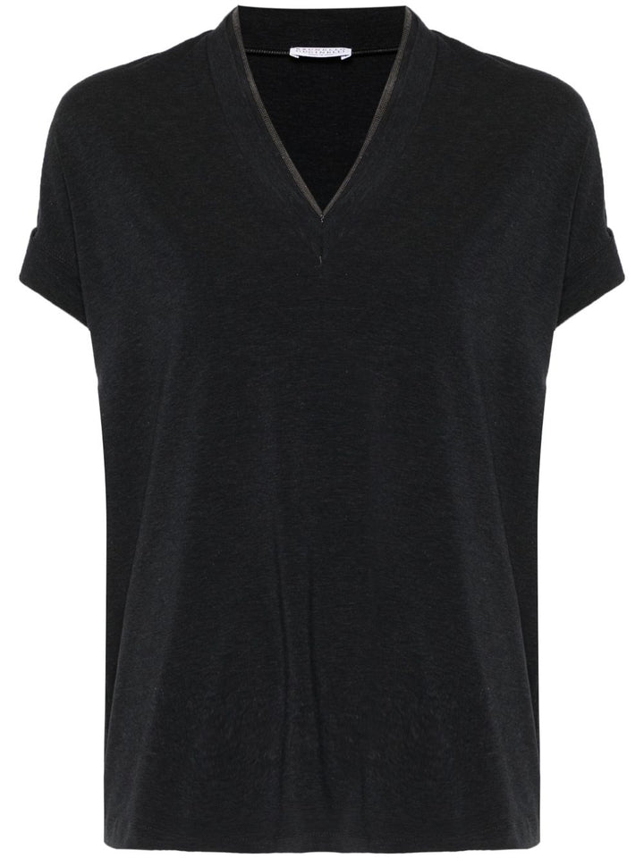 Brunello Cucinelli T-shirts and Polos - Blacks and greys | bfe0cb78feb616130eb9a29d92e08540ede4b248