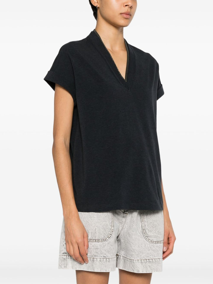 Brunello Cucinelli T-shirts and Polos - Blacks and greys | a283b2d6a4e3e95e775aaf93e48caf4895acdcbe