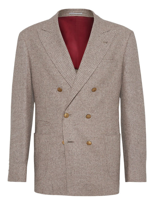 Wool And Silk Double-Breasted Jacket