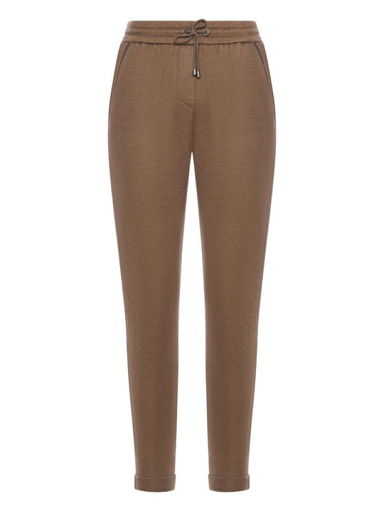 Cotton And Silk Blend Trousers