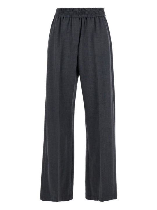 Wool Wide-Leg Trousers