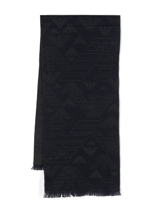 Allover Logo Wool Scarf