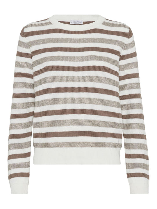 Striped Cotton Crewneck Sweater
