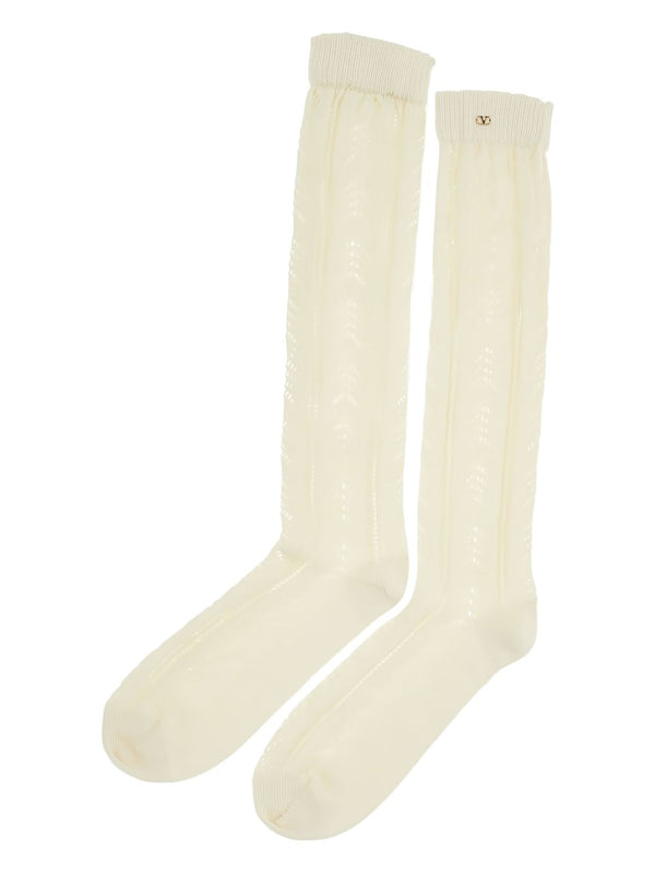 V Gold Cotton Socks