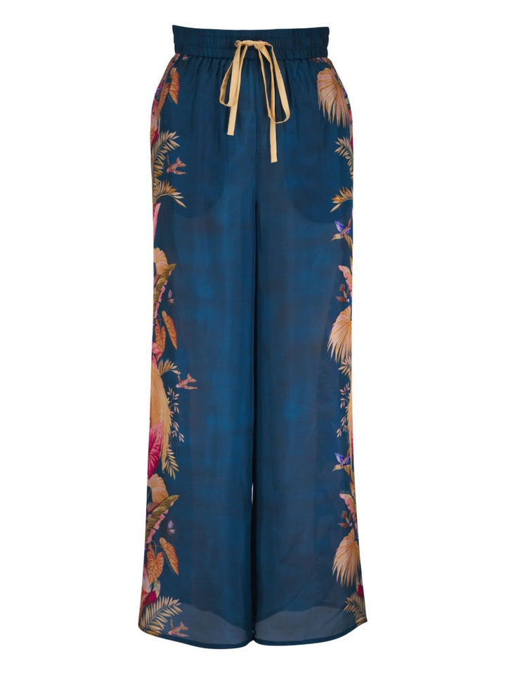 Zimmermann Trousers - Blue and green | 011ad393c138232d2a6c63ee848ce2676a86328f