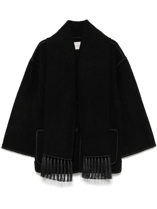 Embroidered Scarf Wool Jacket