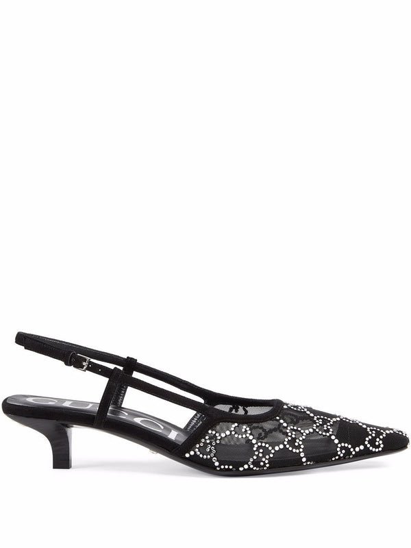 Zapatos de tacón destalonados GG Crystal