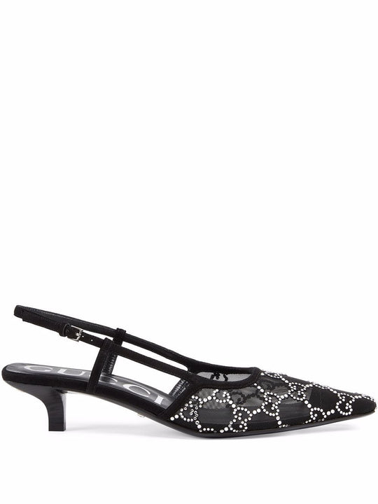 Gg Crystal Slingback Pumps