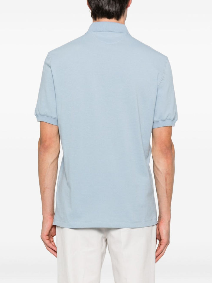 Brunello Cucinelli T-shirts and Polos - Blue and green | 10a57b98f84af51ebd84ed4ff201330df2c12576