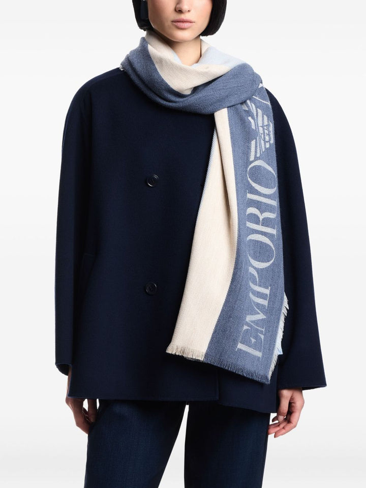 Emporio Armani Scarfs - Blue and green | 96400230bbc56ea9ac1064007fef687cf4bef9b7