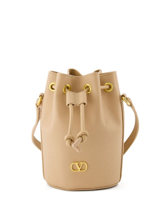 Vlogo Signature Mini Leather Bucket Bag
