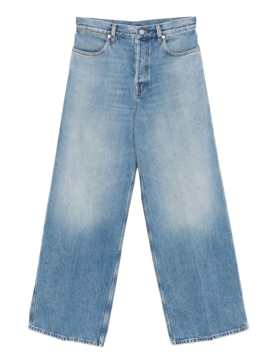 Wide-Leg Denim Jeans