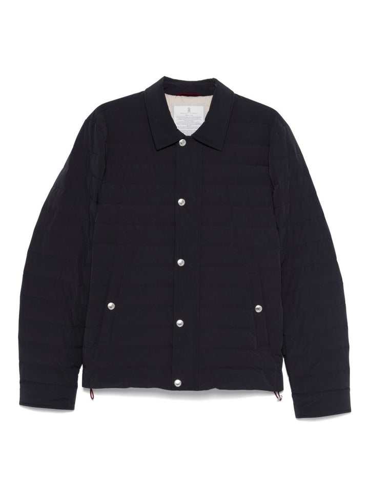 Brunello Cucinelli Coats - Blue and green | f93167ad0c929e8e9c22ef78bb1c58593f0d4a36