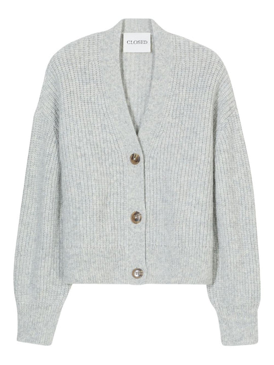 Wool Blend V-Necked Cardigan