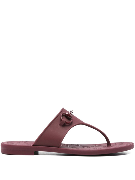 Horsebit Thong Sandals