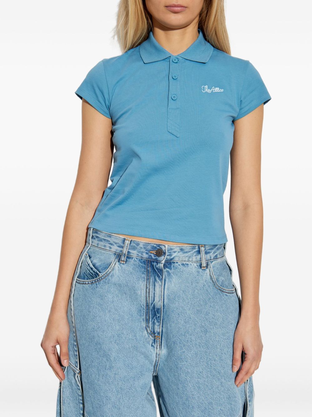 The Attico T-shirts and Polos - Blue and green | 07acbf4603f3e3a0ac87569c0c105bb246ccd24b