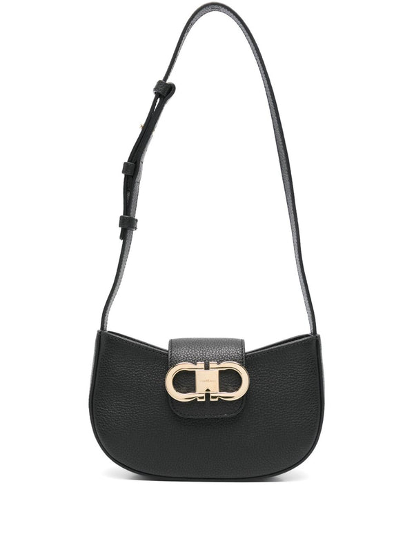 Double Gancio Leather Shoulder Bag