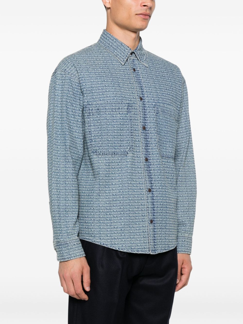 Emporio Armani Shirts - Blue and green | f777f23e5863ef11144ab8a51757856ebb158869