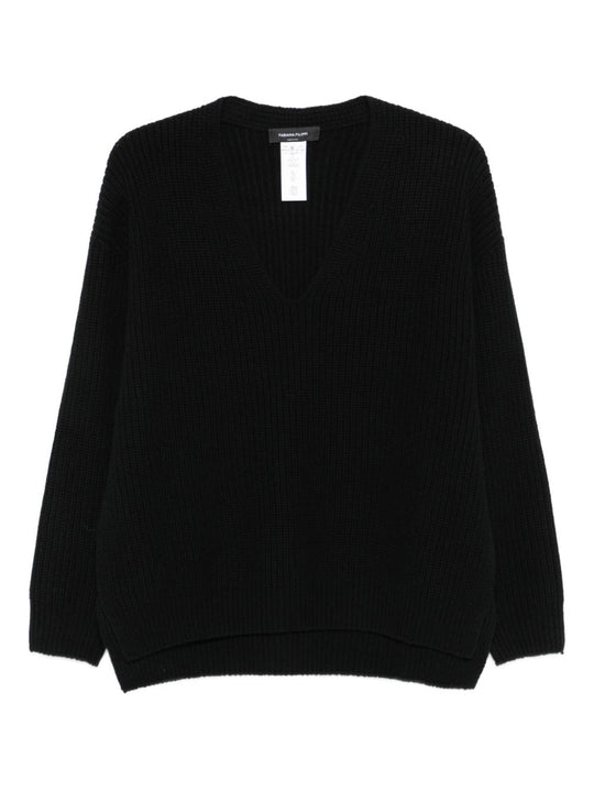 Wool V-Necked Jumper