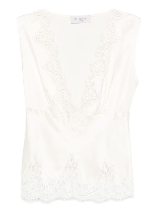 Embroidered Sleeveless Top