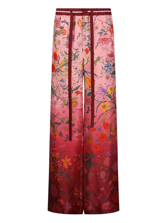 Printed Silk Trousers