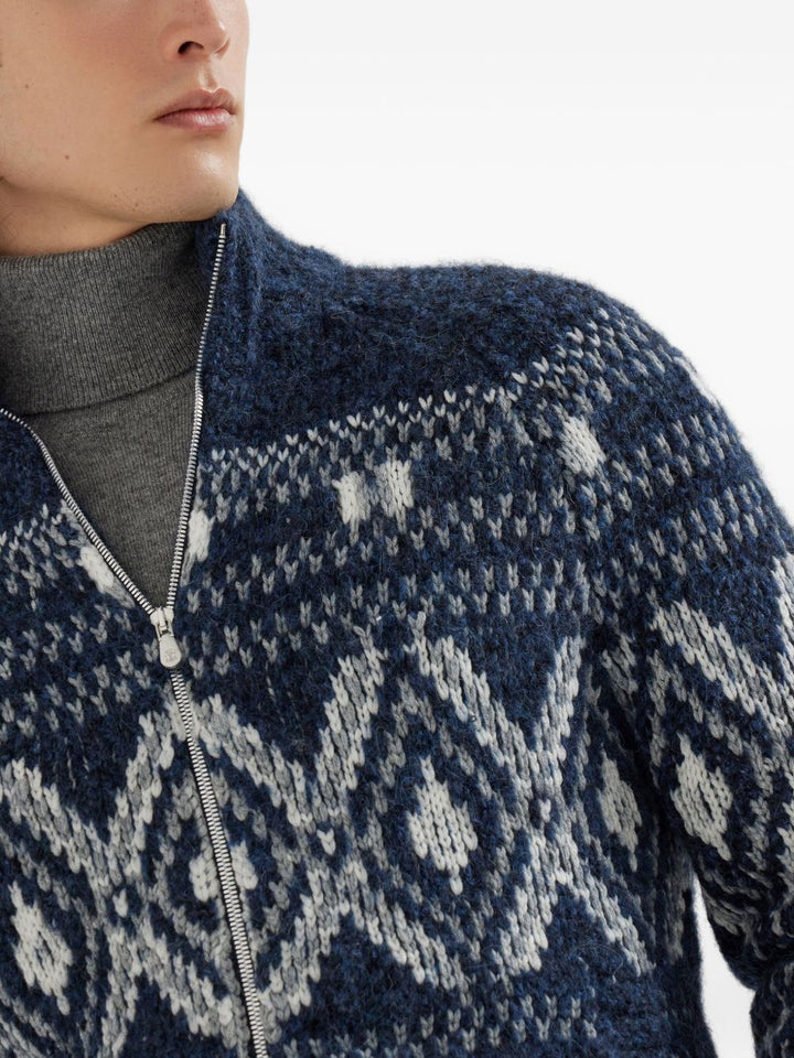 Brunello Cucinelli Sweaters - Blue and green | 9115736efd0469c95e722c7af51f37964c5ca0fb