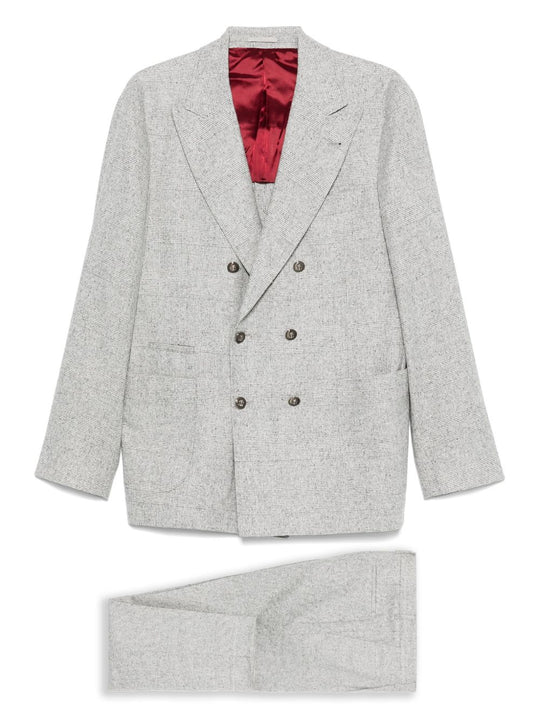 Wool And Silk Double-Breasted Suit