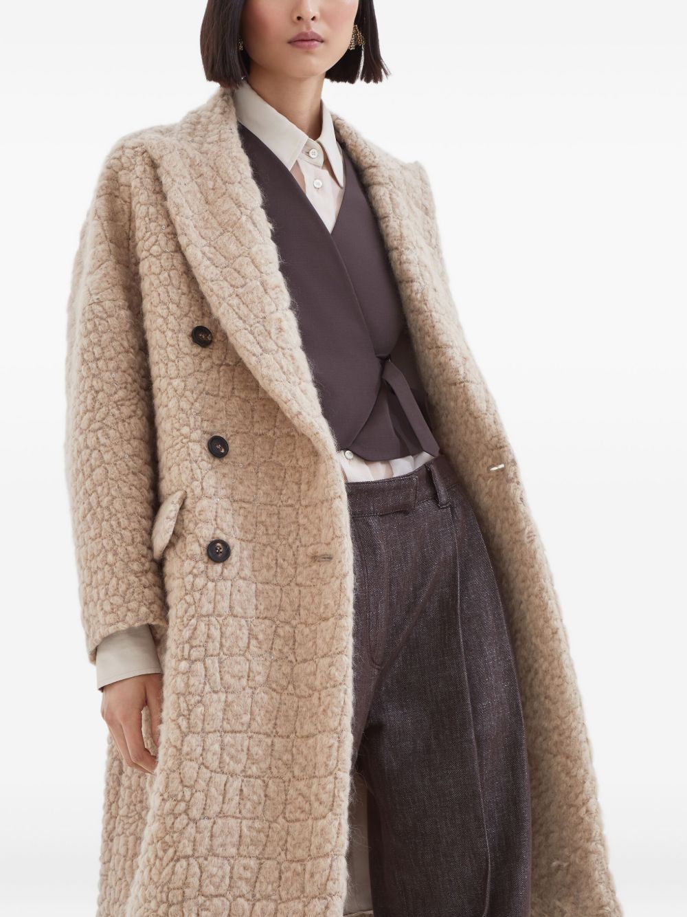 Brunello Cucinelli Coats - Marrone | bebca59f0fe0f34a27da87f39398f1127de28350