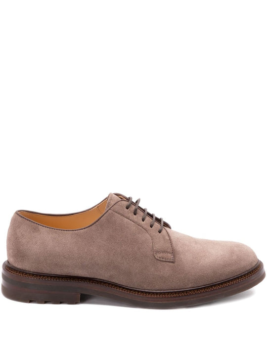 Suede Leather Lace-Up Shoes