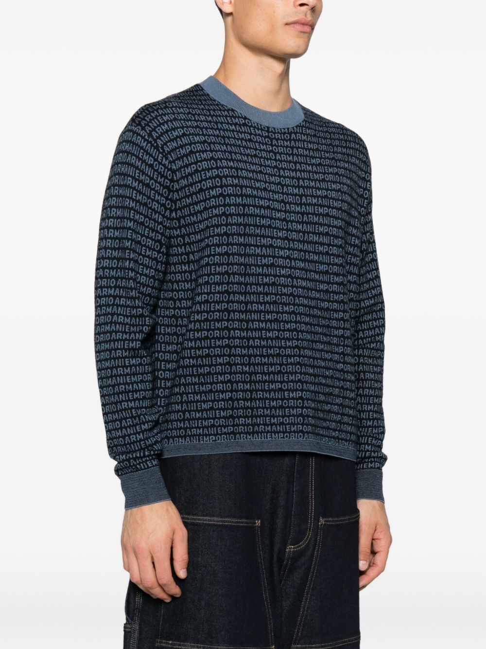 Emporio Armani Sweaters - Blue and green | 5e559410422194394557efbc7af0146bf748579c