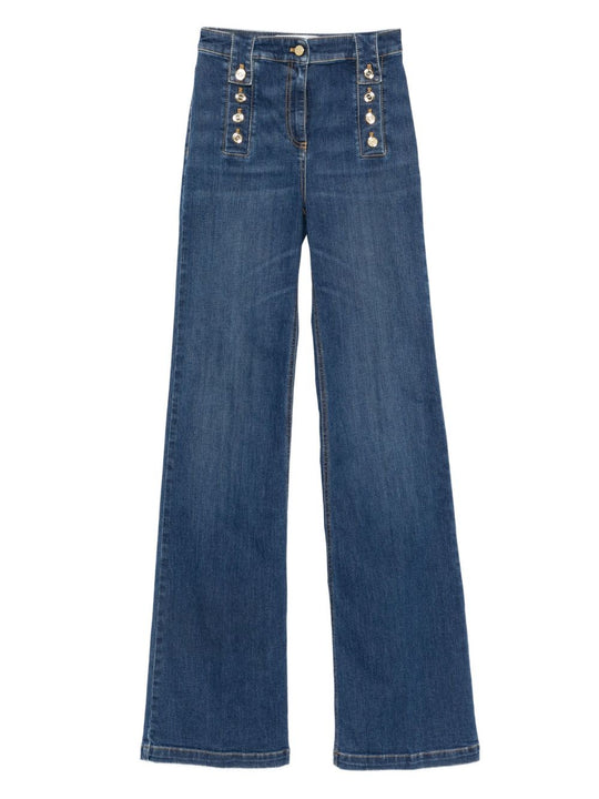 High-Waisted Denim Jeans