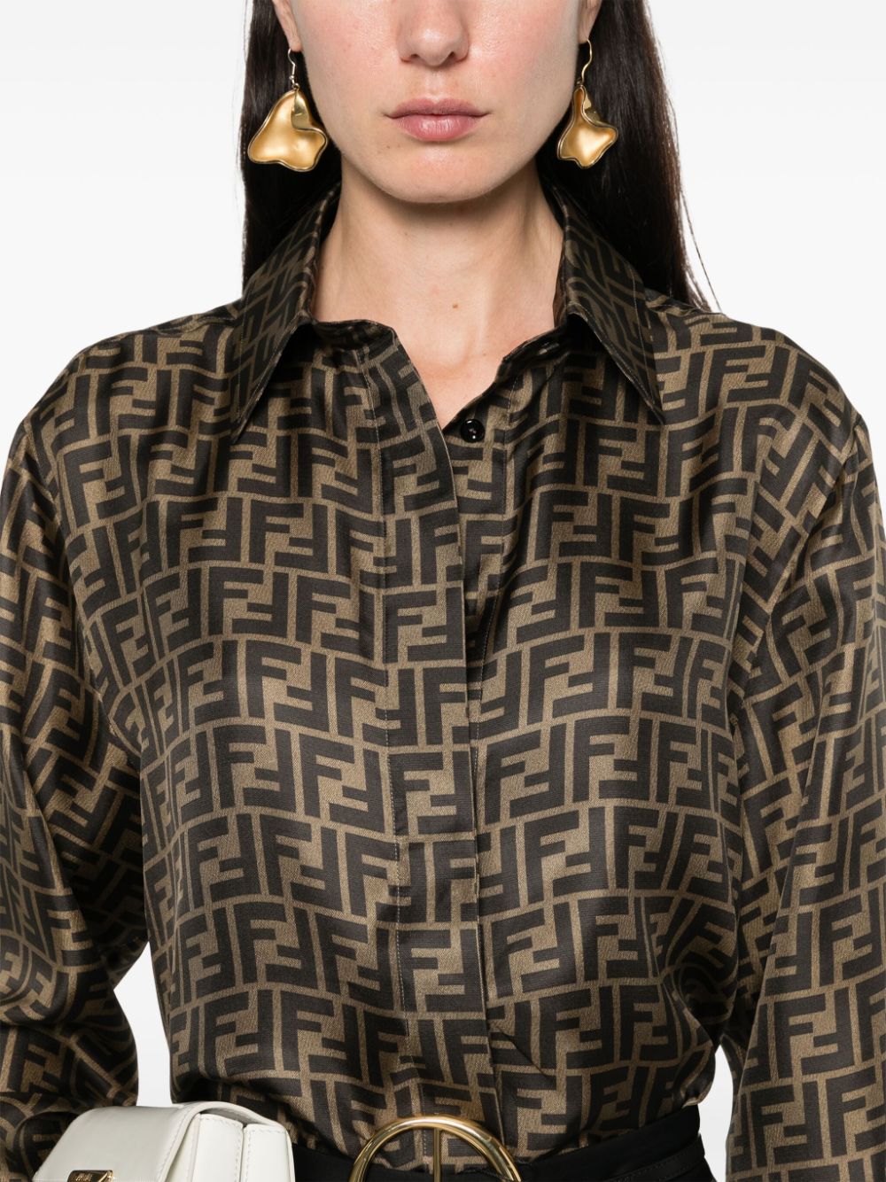 Fendi Shirts - Marrone | a0ac429c39e6fa46967574fb9859864290622b50