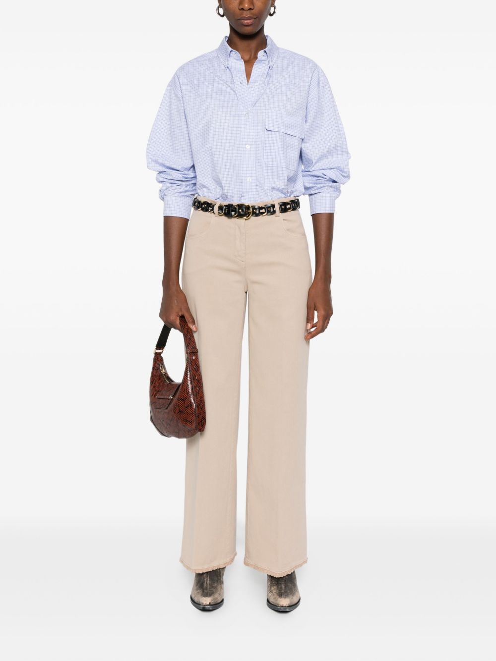 Via Masini 80 Trousers - Light and natural | 047a03d0c09a20a1698c79d301ebbc6485d96180