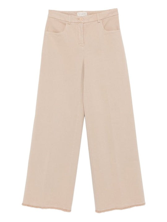 Cotton Wide-Leg Trousers