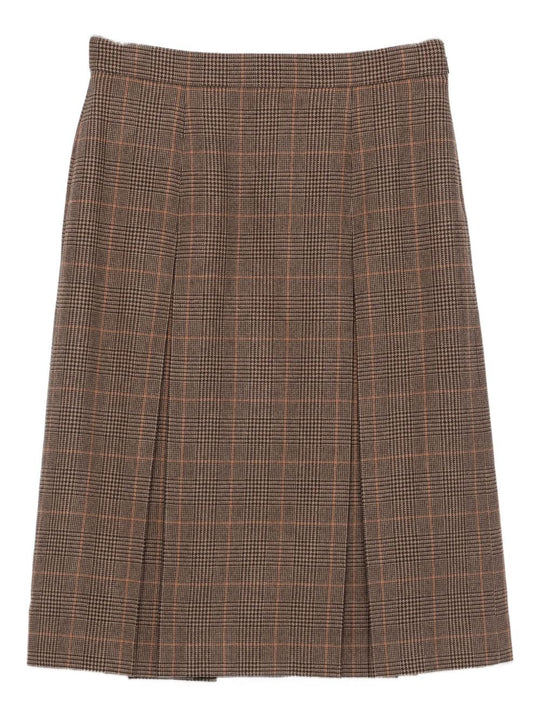 Wool Cashmere Midi Skirt