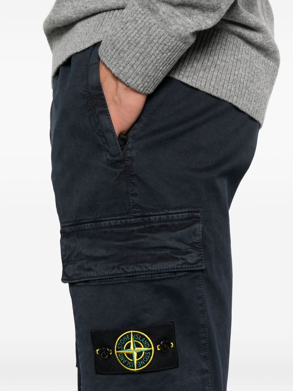 Stone Island Trousers - Blue and green | b7d6a5bb69fa91a8307a68b42e9b59f25ea78eb0