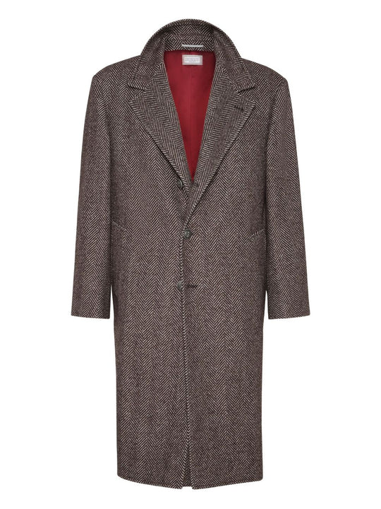 Cashmere And Silk Single Breasted Coat
