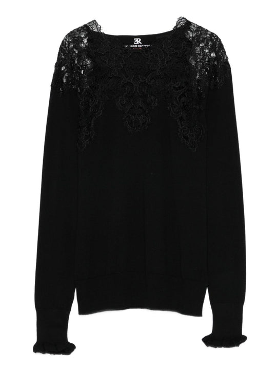 Lace Wool Sweater