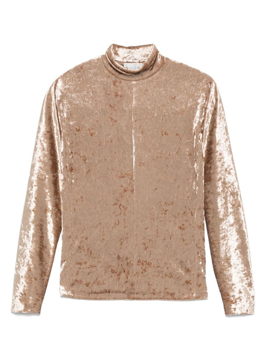 Velvet Turtle-Neck Sweater