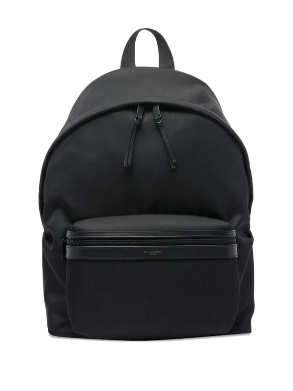 Zaino City In Econyl®, Pelle Liscia E Nylon
