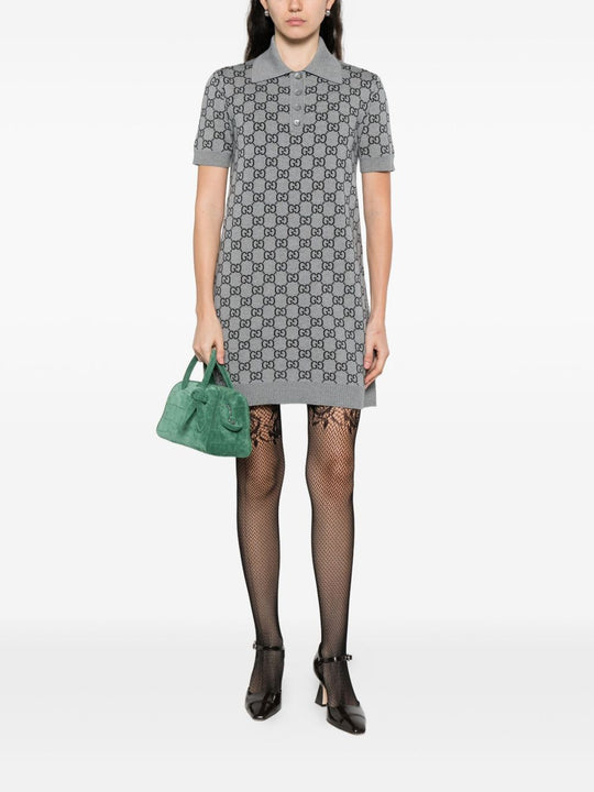 Gg Wool Polo Dress
