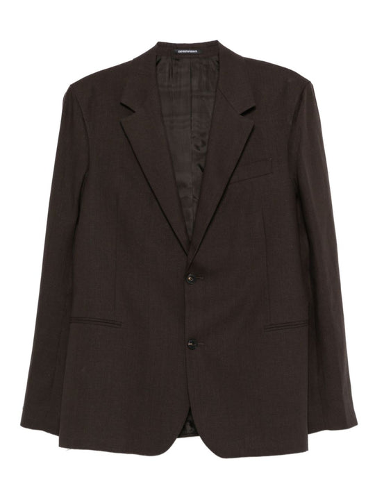 Linen Single-Breasted Jacket