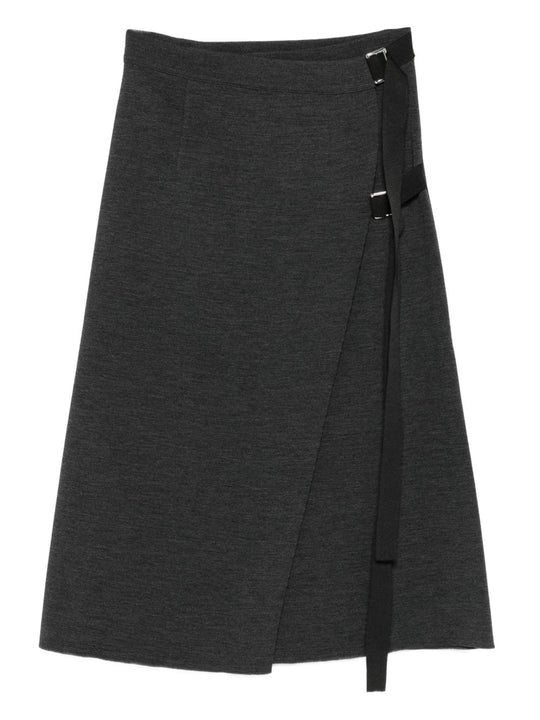 Wool Midi Skirt