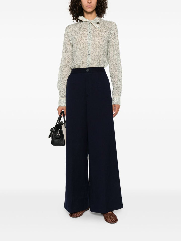 Forte Forte Trousers - Blue and green | b5e6b072e38ff99fa9c1ad4738cccd543fa31650