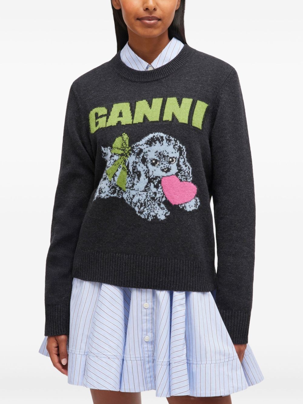 Ganni Sweaters - Blacks and greys | d7b15c597d4033952f570368738ed7a013ae6f8e