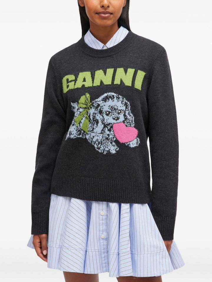 Ganni Sweaters - Blacks and greys | d7b15c597d4033952f570368738ed7a013ae6f8e