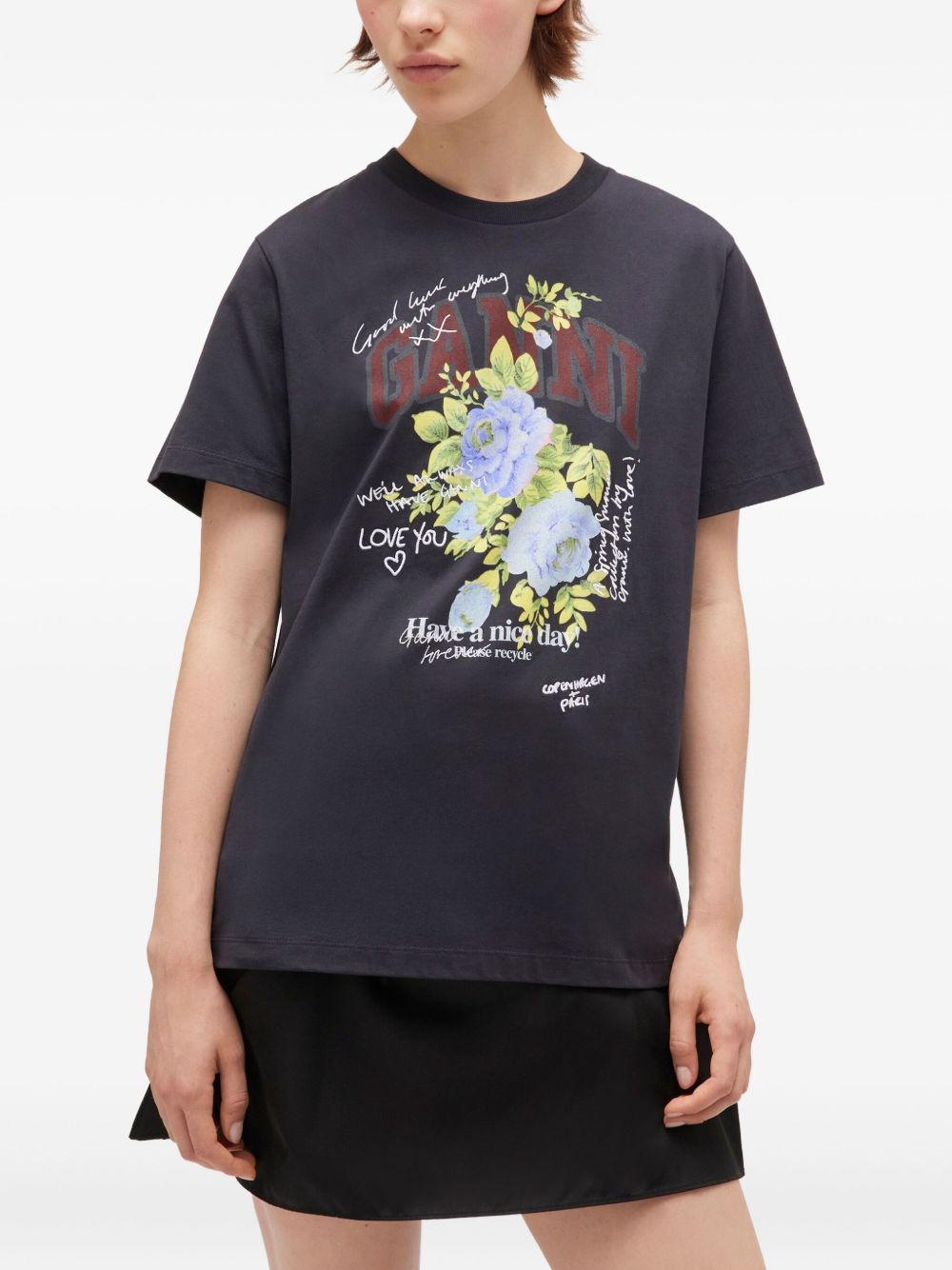 Ganni T-shirts and Polos - Blacks and greys | 49844ac8ffdcaa37d3b16d04ce8622ff8d4b2cdb